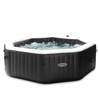 SPA GONFLABLE INTEX PURESPA CARBONE OCTO 6pl. BULLES+JETS DELUXE NOIR