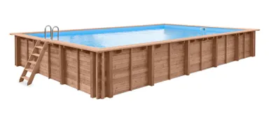 PISCINE BOIS LOUISIANA 8.00x4.00 H 1.38 LUXE